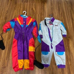 Colorful Kids Snowsuits with Mittens